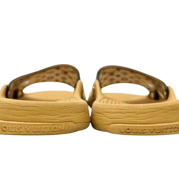 LOUIS VUITTON Vintage Monogram Logo Slide Sandals #36 US 6 Brown Rubber [103925] - Picture 8 of 13